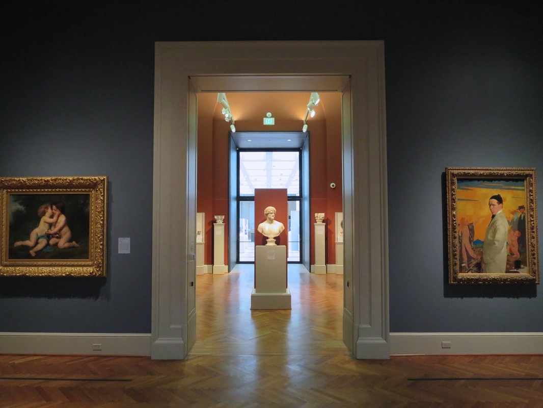 View from European to Ancient galleries, St. Louis Art Museum