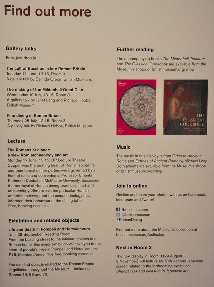 Informational panel in Mildenhall Treasure gallery, British Museum